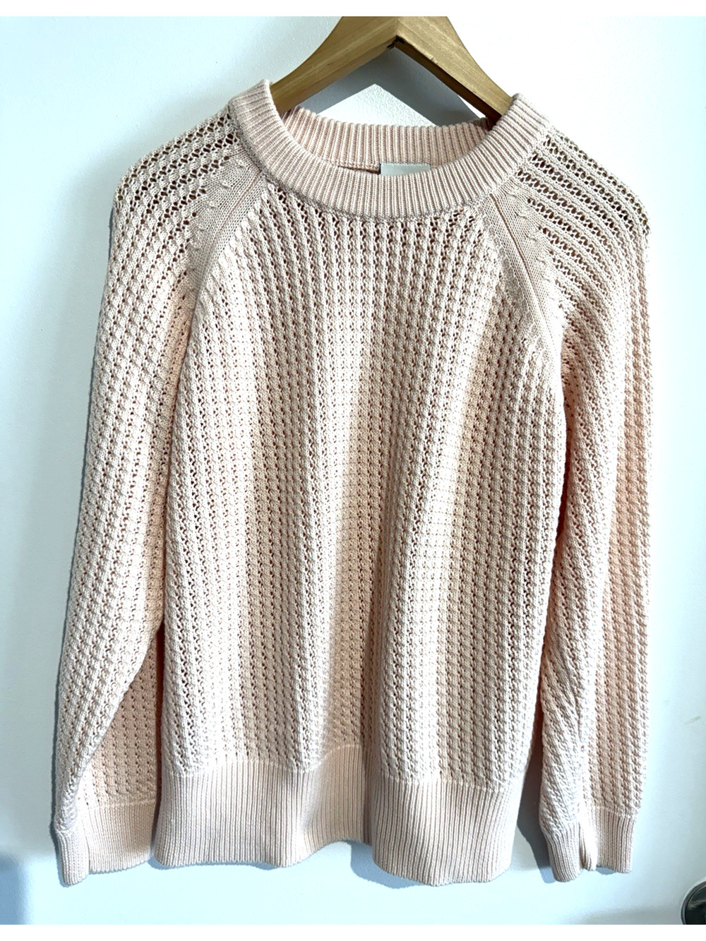 Varley Knit Sweater Cotton tennis Golf pickleball athletic peach Sporty Sz-M